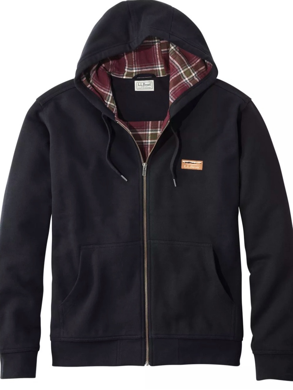 LL Bean Men’s Katahdin Ironworks Zip Up Hoodie Large Cotton Thick Athleisure